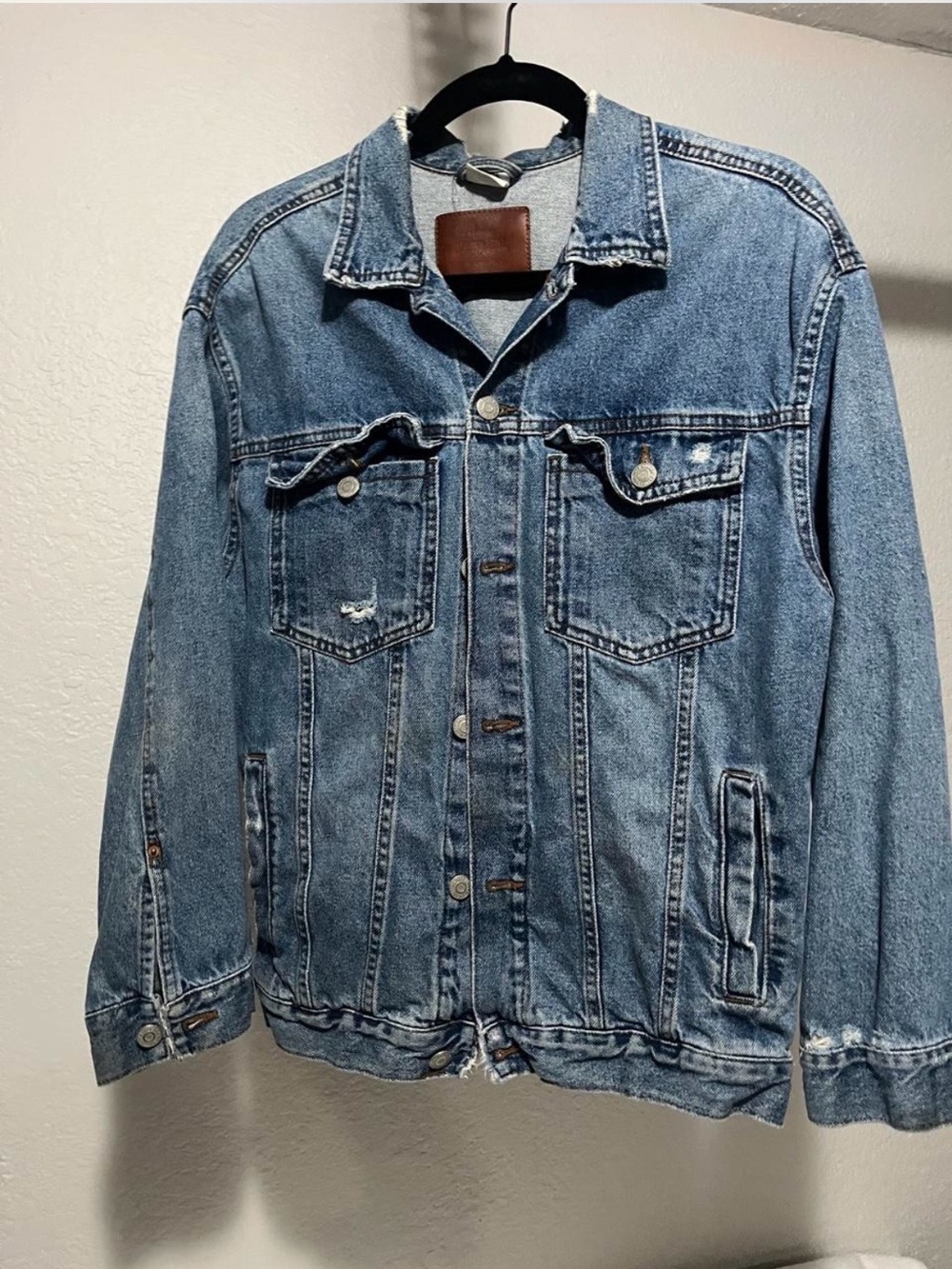 Zara Light Blue Oversized Denim Jacket